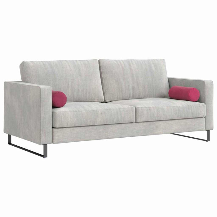 Perne Bolster 2 pcs Roșu Vin Ø 15 x 40 cm Țesătură din corduroy - WALTI WALTI