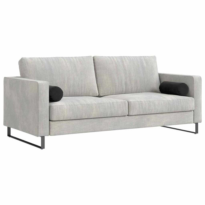 Perne Bolster 2 pcs Negru Ø 15 x 40 cm Țesătură din corduroy - WALTI WALTI