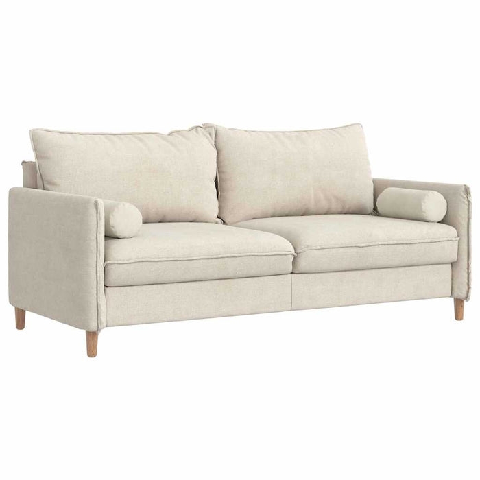 Perne Bolster 2 pcs Crem Ø 15 x 40 cm Țesătură din corduroy - WALTI WALTI