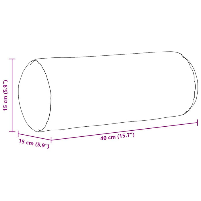 Perne Bolster 2 pcs Bej Ø 15 x 40 cm Țesătură din microfibră - WALTI WALTI