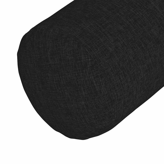 Perne Bolster 2 pcs Negru Ø 25 x 70 cm țesătură - WALTI WALTI
