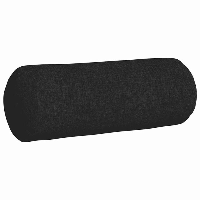 Perne Bolster 2 pcs Negru Ø 25 x 70 cm țesătură - WALTI WALTI