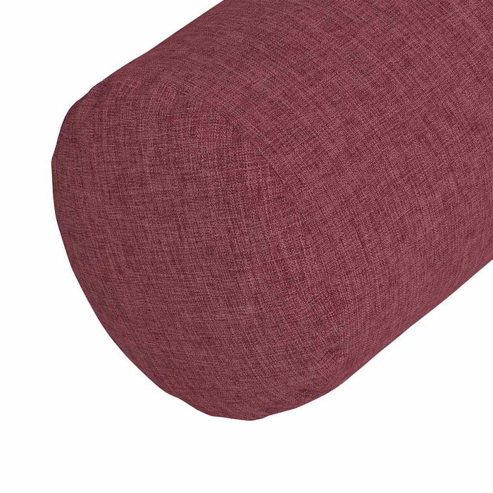 Perne Bolster 2 pcs Roșu Vin Ø 25 x 70 cm țesătură - WALTI WALTI