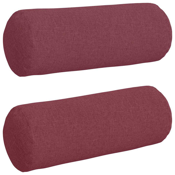 Perne Bolster 2 pcs Roșu Vin Ø 25 x 70 cm țesătură - WALTI WALTI