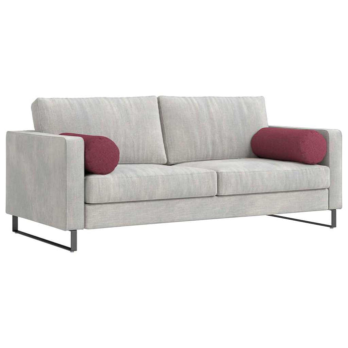 Perne Bolster 2 pcs Roșu Vin Ø 25 x 70 cm țesătură - WALTI WALTI