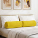 Perne Bolster 2 pcs Galben Deschis Ø 25 x 70 cm țesătură - WALTI WALTI