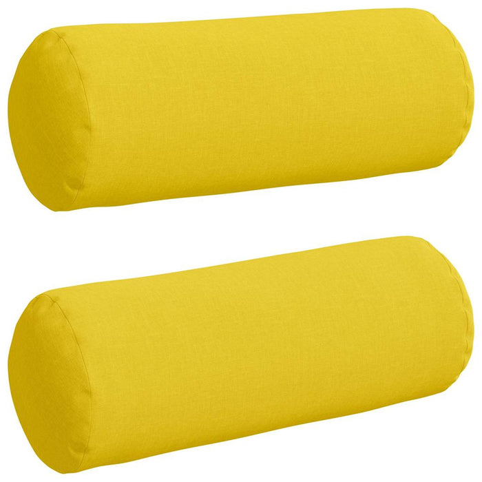 Perne Bolster 2 pcs Galben Deschis Ø 25 x 70 cm țesătură - WALTI WALTI