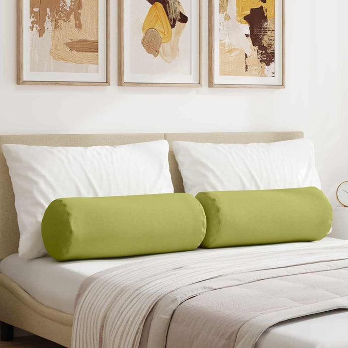 Perne Bolster 2 pcs Verde deschis Ø 25 x 70 cm țesătură - WALTI WALTI