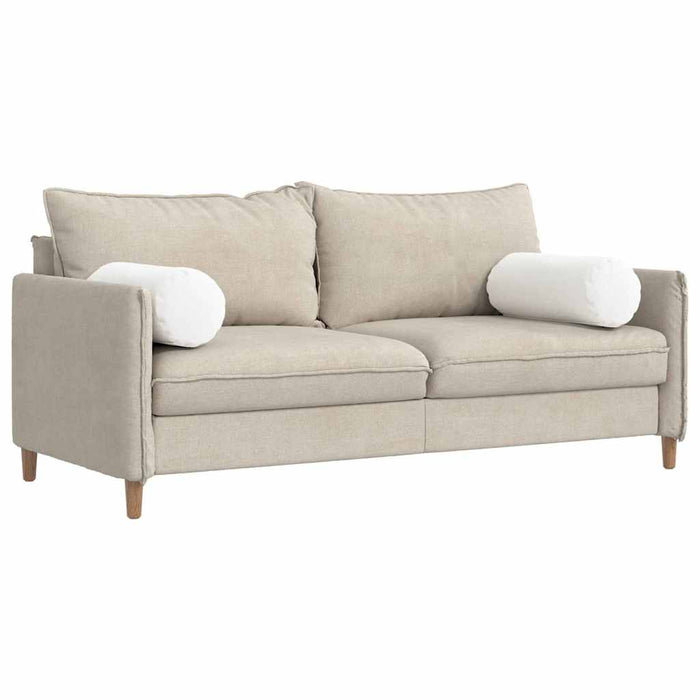 Perne Bolster 2 pcs Alb Ø 25 x 70 cm țesătură - WALTI WALTI