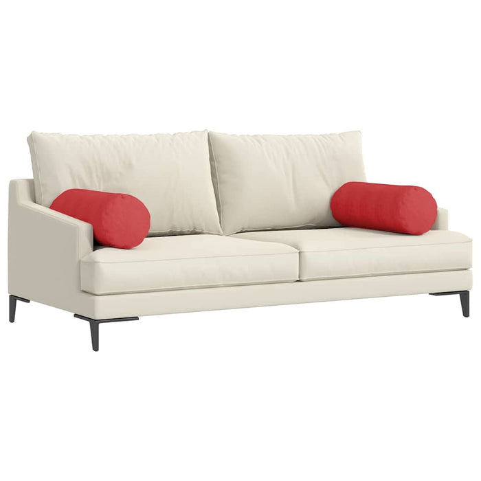 Perne Bolster 2 pcs Roșu Ø 25 x 70 cm țesătură - WALTI WALTI