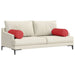 Perne Bolster 2 pcs Roșu Ø 25 x 70 cm țesătură - WALTI WALTI