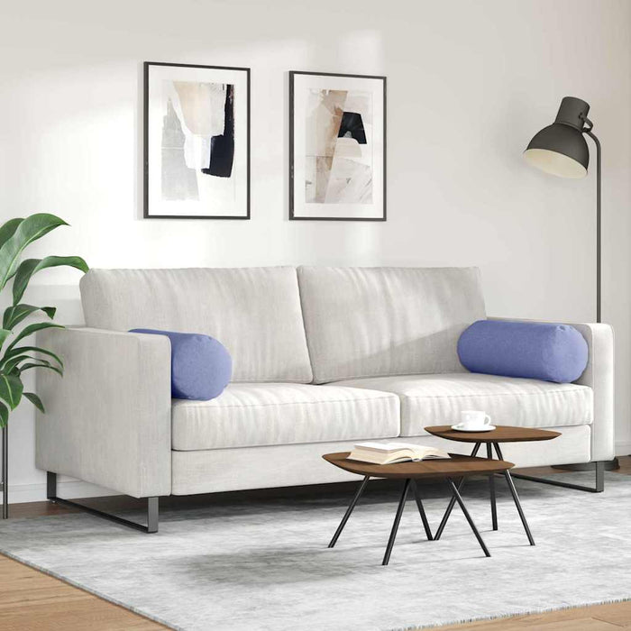 Perne Bolster 2 pcs Albastru Jeans Ø 25 x 70 cm țesătură - WALTI WALTI