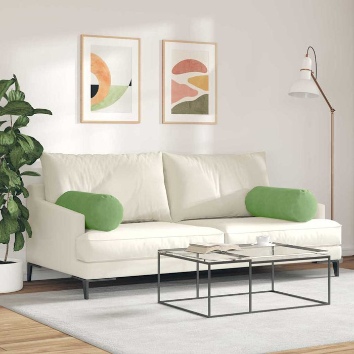Perne Bolster 2 pcs Verde deschis Ø 25 x 70 cm - WALTI WALTI