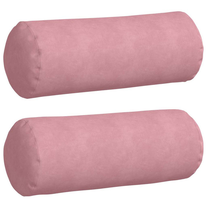 Perne Bolster 2 pcs Roz Ø 25 x 70 cm Țesătură din corduroy - WALTI WALTI