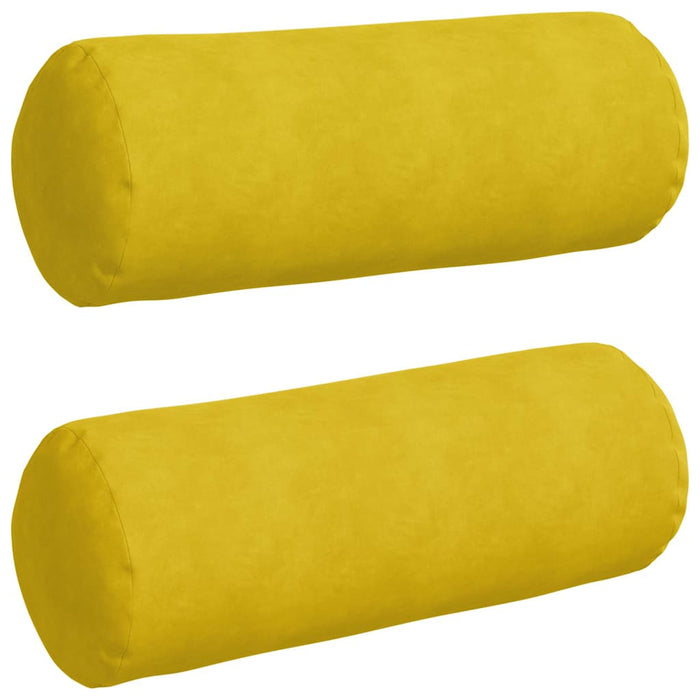 Perne Bolster 2 pcs Galben Ø 25 x 70 cm Țesătură din corduroy - WALTI WALTI