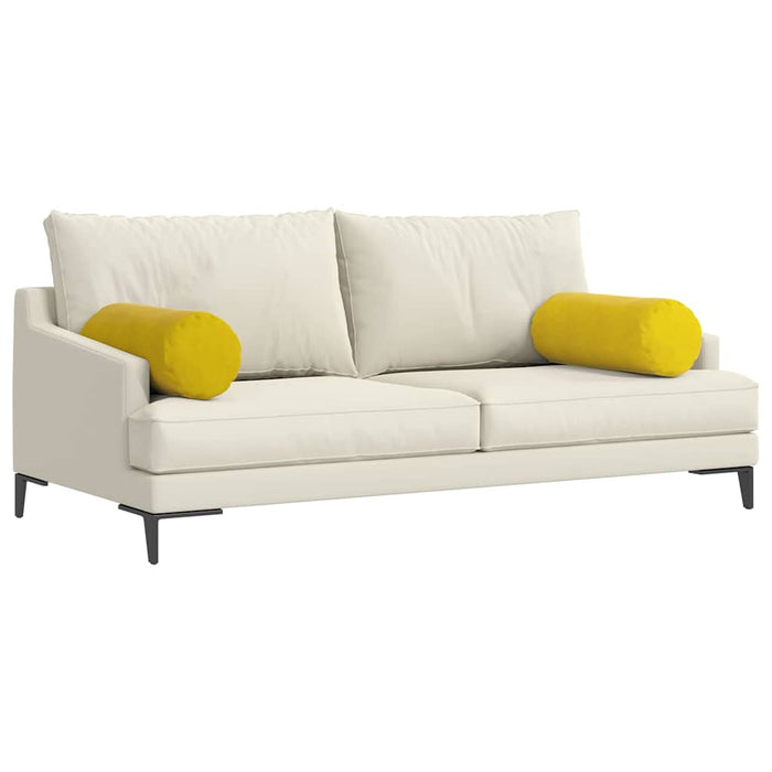 Perne Bolster 2 pcs Galben Ø 25 x 70 cm Țesătură din corduroy - WALTI WALTI