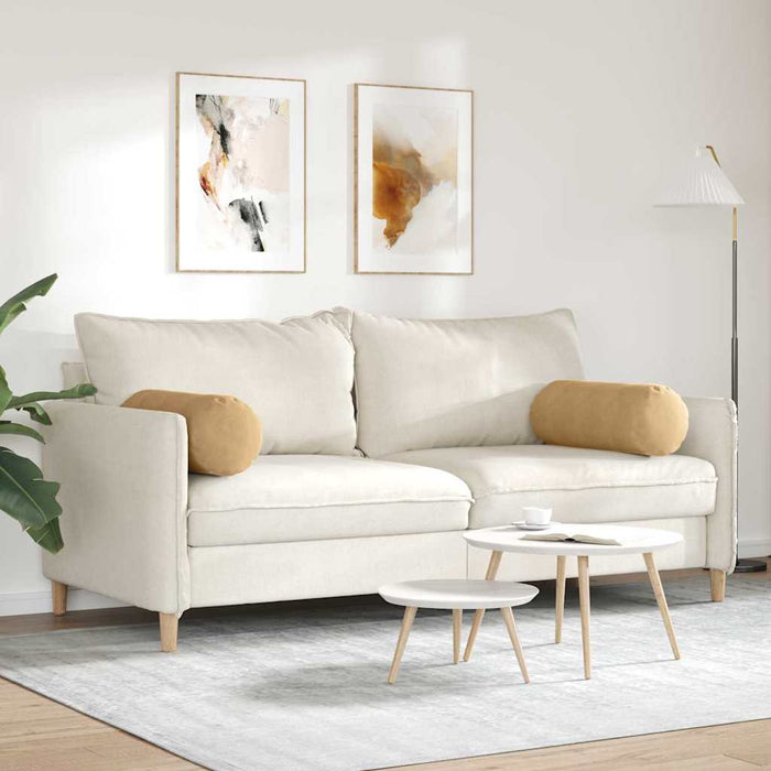 Perne Bolster 2 pcs Maro Ø 25 x 70 cm Țesătură din corduroy - WALTI WALTI