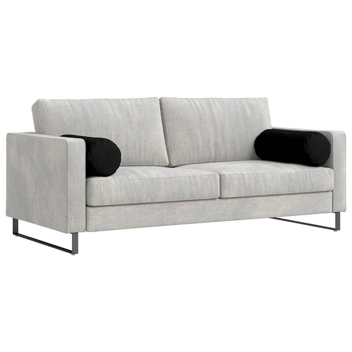 Perne Bolster 2 pcs Negru Ø 25 x 70 cm Țesătură din microfibră - WALTI WALTI