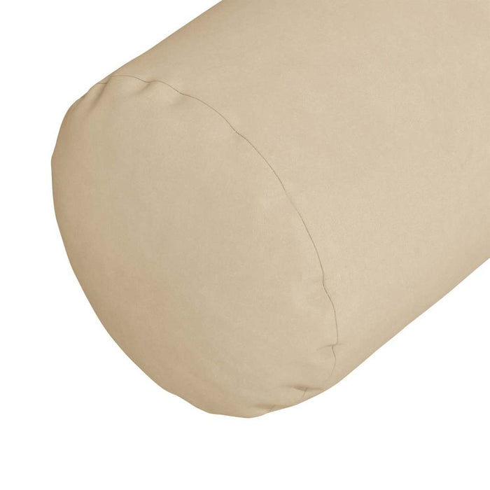 Perne Bolster 2 pcs Crem Ø 25 x 70 cm Țesătură din microfibră - WALTI WALTI