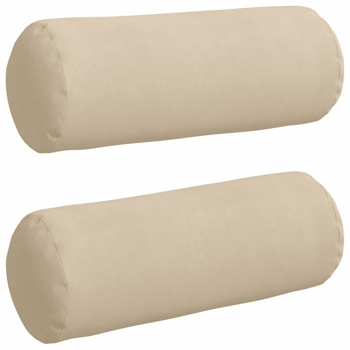 Perne Bolster 2 pcs Crem Ø 25 x 70 cm Țesătură din microfibră - WALTI WALTI