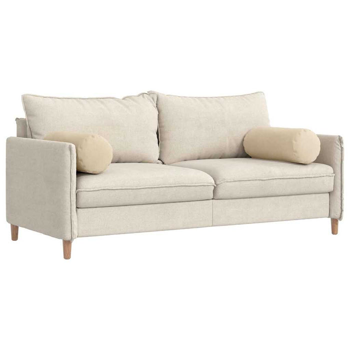Perne Bolster 2 pcs Crem Ø 25 x 70 cm Țesătură din microfibră - WALTI WALTI