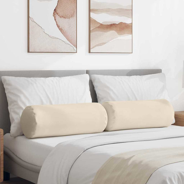 Perne Bolster 2 pcs Bej Ø 25 x 70 cm Țesătură din microfibră - WALTI WALTI