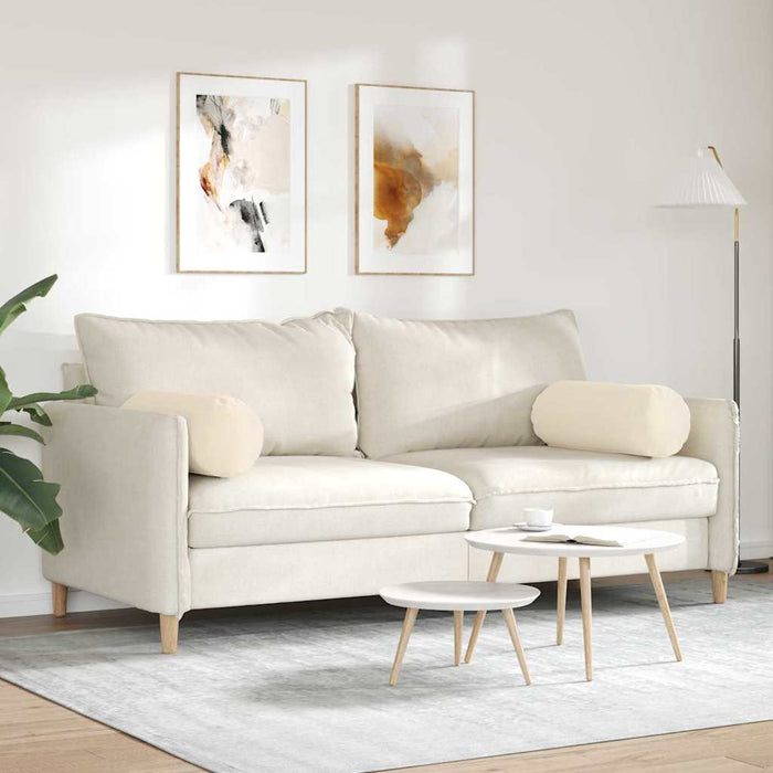 Perne Bolster 2 pcs Bej Ø 25 x 70 cm Țesătură din microfibră - WALTI WALTI