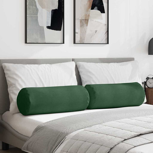 Perne Bolster 2 pcs Verde închis Ø 25 x 70 cm - WALTI WALTI
