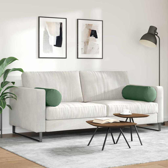 Perne Bolster 2 pcs Verde închis Ø 25 x 70 cm - WALTI WALTI