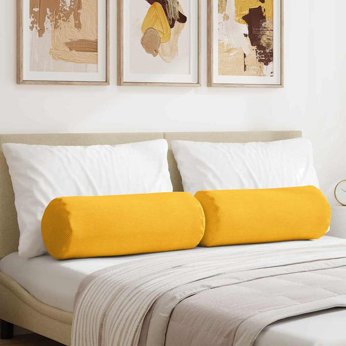 Perne Bolster 2 pcs Galben Deschis Ø 25 x 70 cm - WALTI WALTI