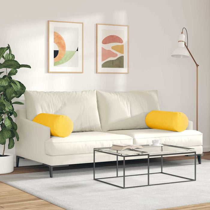 Perne Bolster 2 pcs Galben Deschis Ø 25 x 70 cm - WALTI WALTI