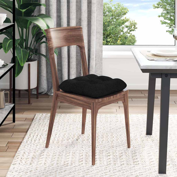 Perne de Șezut 4 pcs Negru 40 x 40 x 12 cm țesătură - WALTI WALTI