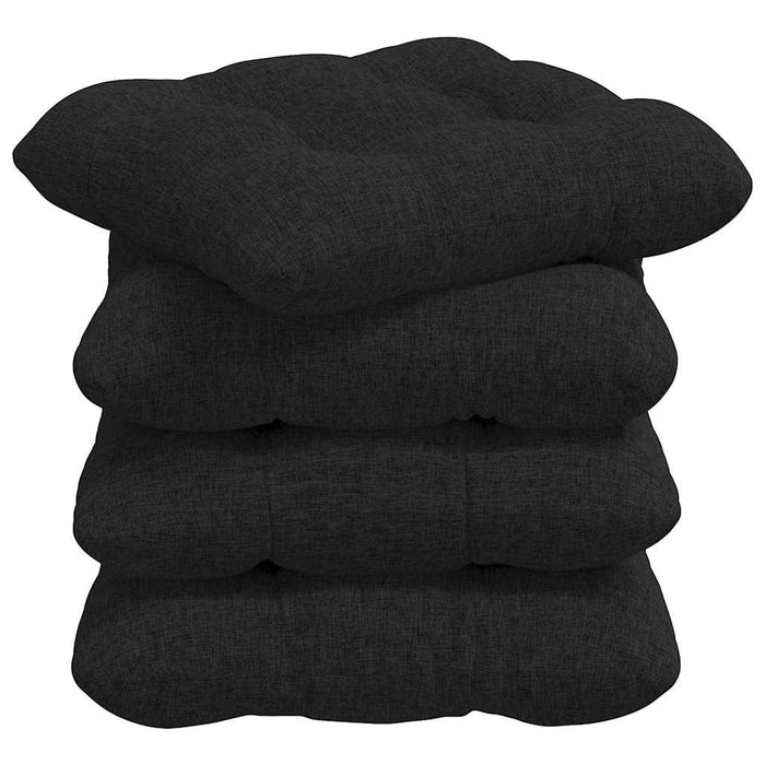 Perne de Șezut 4 pcs Negru 40 x 40 x 12 cm țesătură - WALTI WALTI