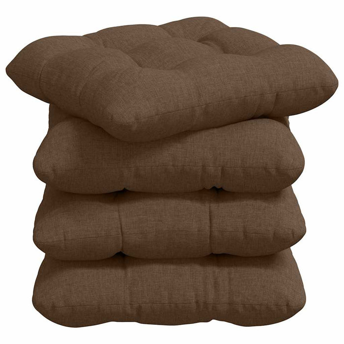 Perne de Șezut 4 pcs Maro 40 x 40 x 12 cm țesătură - WALTI WALTI
