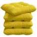 Perne de Șezut 4 pcs Galben Deschis 40 x 40 x 12 cm țesătură - WALTI WALTI