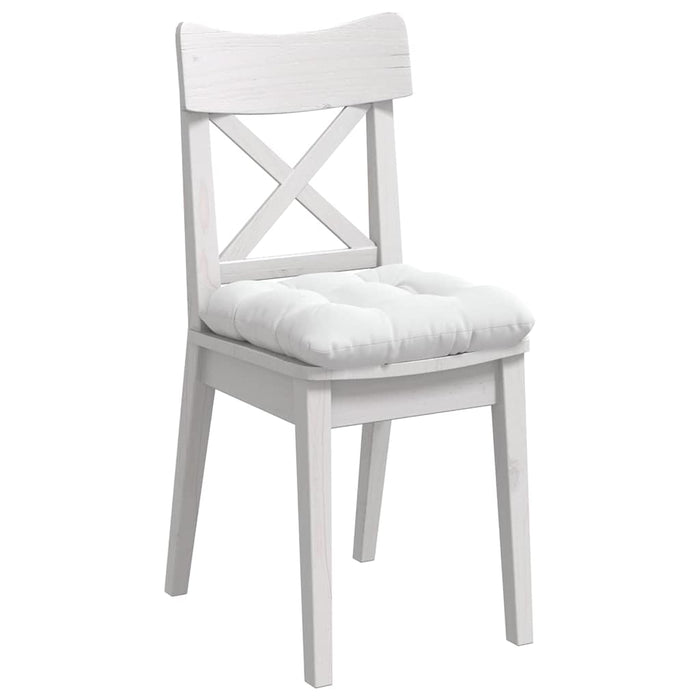 Perne de Șezut 4 pcs Alb 40 x 40 x 12 cm țesătură - WALTI WALTI