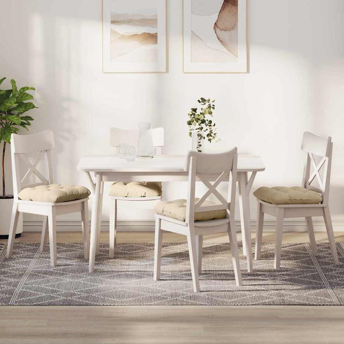 Perne de Șezut 4 pcs Crem 40 x 40 cm Țesătură din microfibră - WALTI WALTI