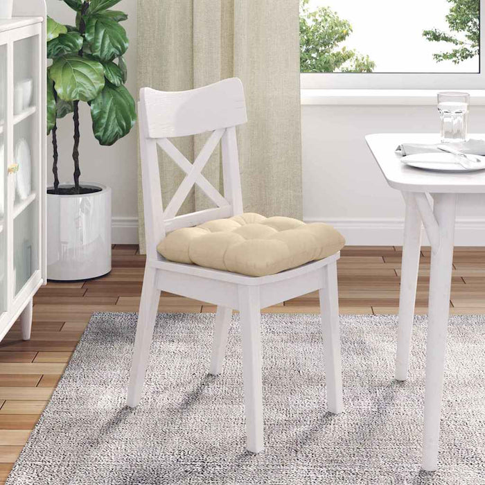 Perne de Șezut 4 pcs Crem 40 x 40 cm Țesătură din microfibră - WALTI WALTI