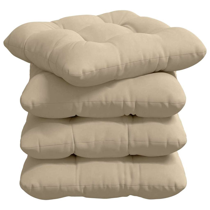 Perne de Șezut 4 pcs Crem 40 x 40 cm Țesătură din microfibră - WALTI WALTI
