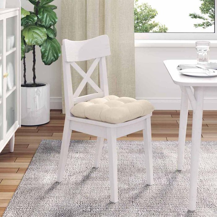 Perne de Șezut 4 pcs Bej 40 x 40 cm Țesătură din microfibră - WALTI WALTI