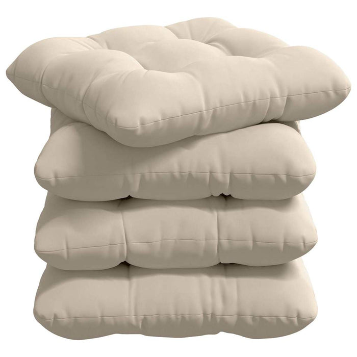 Perne de Șezut 4 pcs Bej 40 x 40 cm Țesătură din microfibră - WALTI WALTI