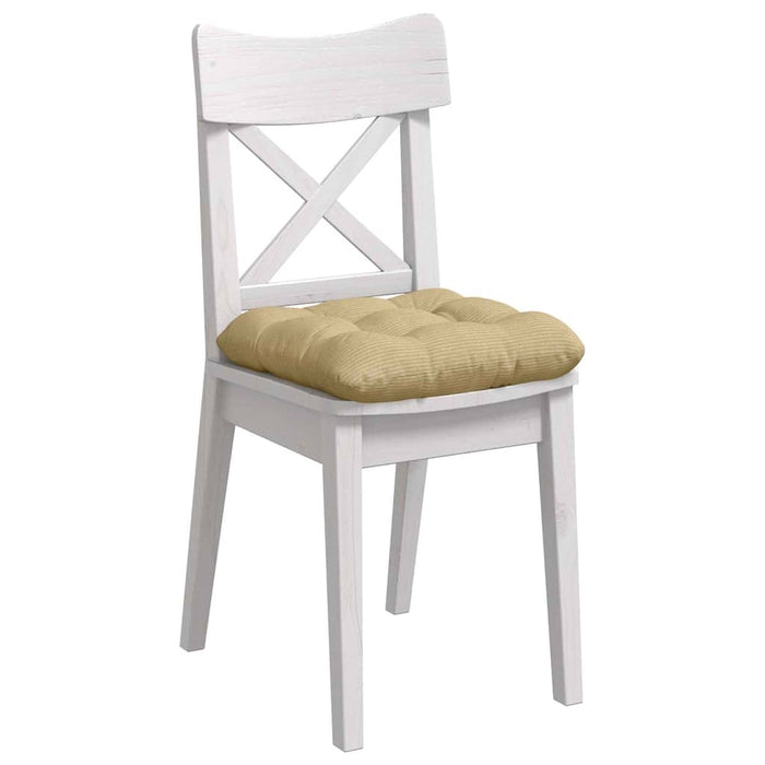 Perne de Șezut 4 pcs Gri Verde 40 x 40 cm Țesătură din corduroy - WALTI WALTI