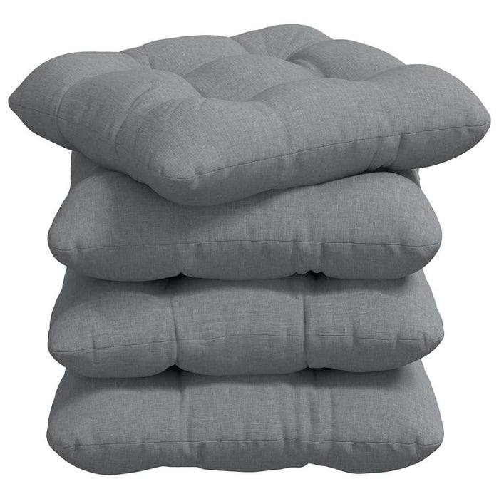 Perne de Șezut 4 pcs Gri deschis 45 x 45 x 12 cm țesătură - WALTI WALTI