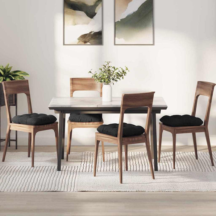 Perne de Șezut 4 pcs Negru 45 x 45 x 12 cm țesătură - WALTI WALTI