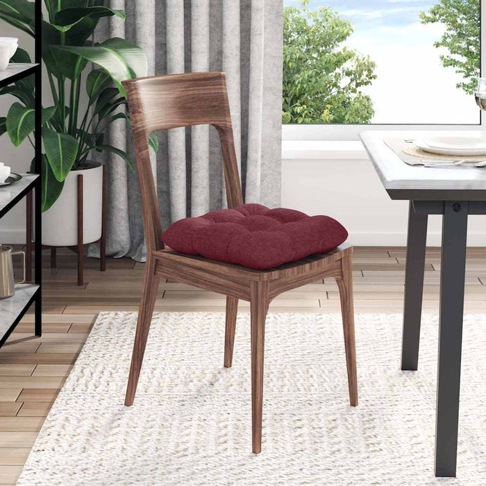 Perne de Șezut 4 pcs Roșu Vin 45 x 45 x 12 cm țesătură - WALTI WALTI