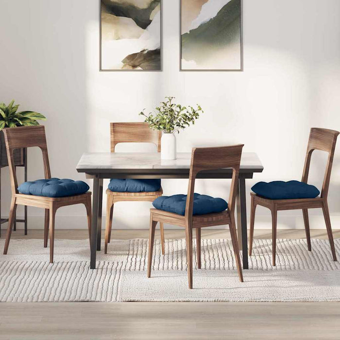 Perne de Șezut 4 pcs albastru 45 x 45 x 12 cm țesătură - WALTI WALTI