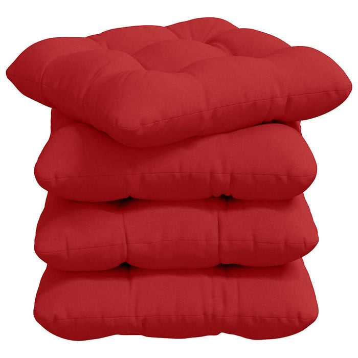 Perne de Șezut 4 pcs Roșu 45 x 45 x 12 cm țesătură - WALTI WALTI