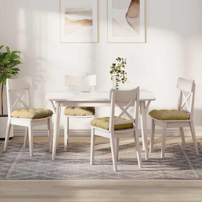 Perne de Șezut 4 pcs Gri Verde 45 x 45 cm Țesătură din corduroy - WALTI WALTI