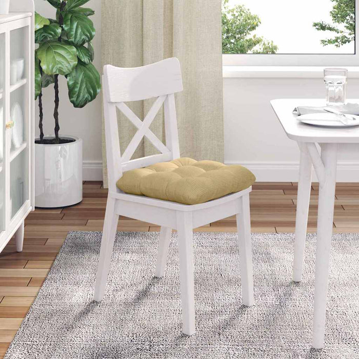 Perne de Șezut 4 pcs Gri Verde 45 x 45 cm Țesătură din corduroy - WALTI WALTI