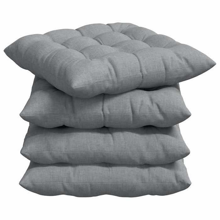 Perne de Șezut 4 pcs Gri deschis 40 x 40 x 6 cm țesătură - WALTI WALTI